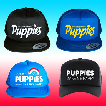 New New: SnapBack Truckers - Puppies Make Me Happy