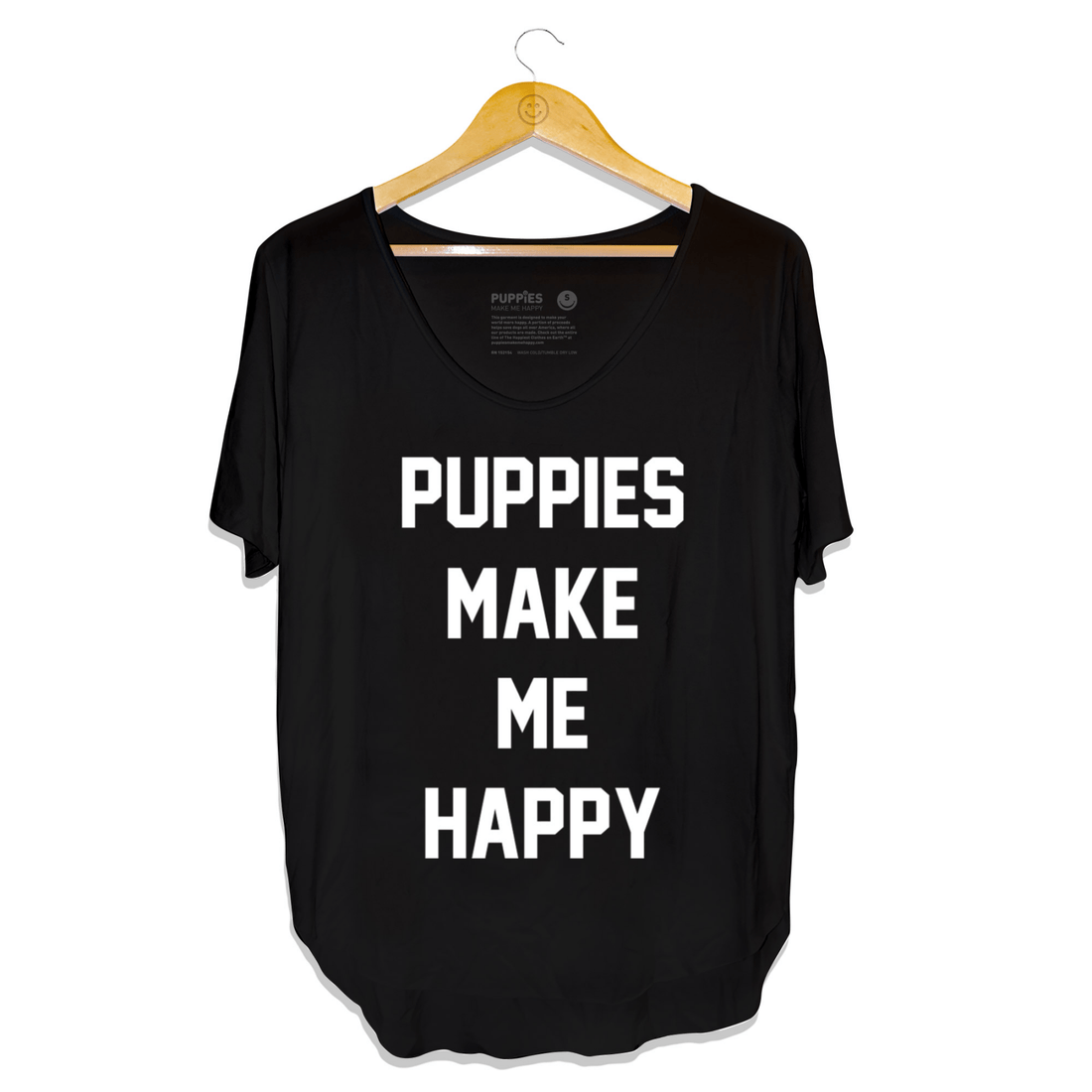 Puppies Make Me Happy | Scoop Neck Women's Weekend Tee | Gifts For Dog Moms - Puppies Make Me Happy