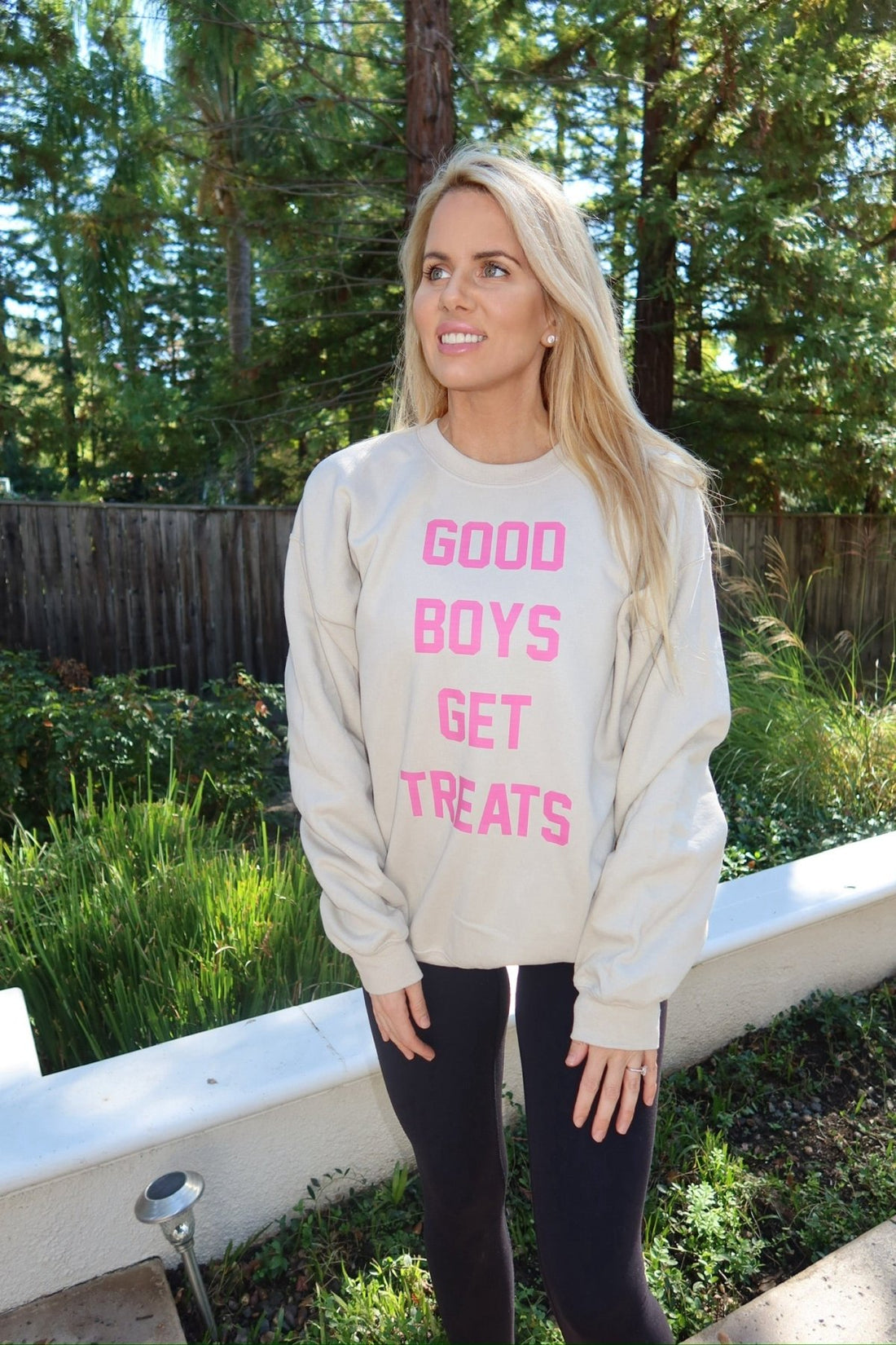 Good Boys Get Treats | Pink Font | Unisex Sweatshirt - Puppies Make Me Happy
