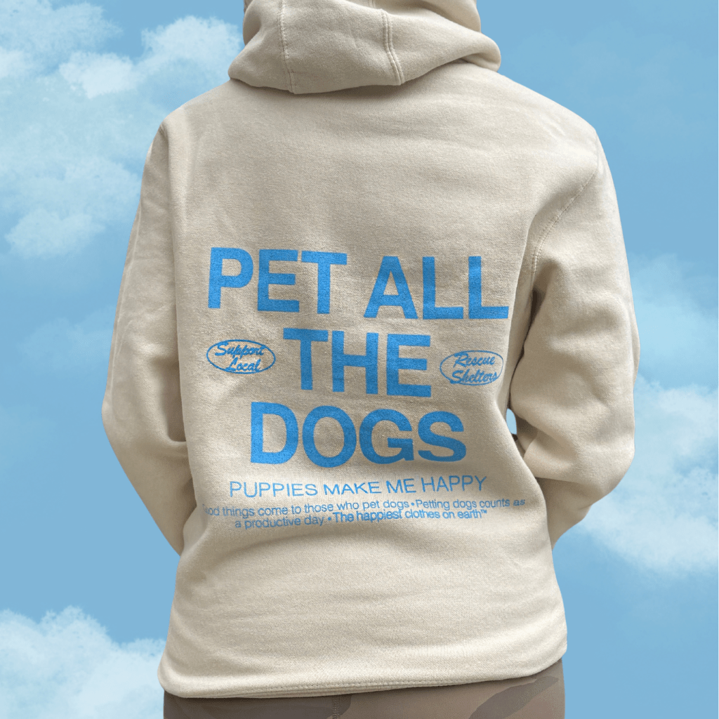Pet All The Dogs Hoodie | Gift for Dog Lovers - Puppies Make Me Happy