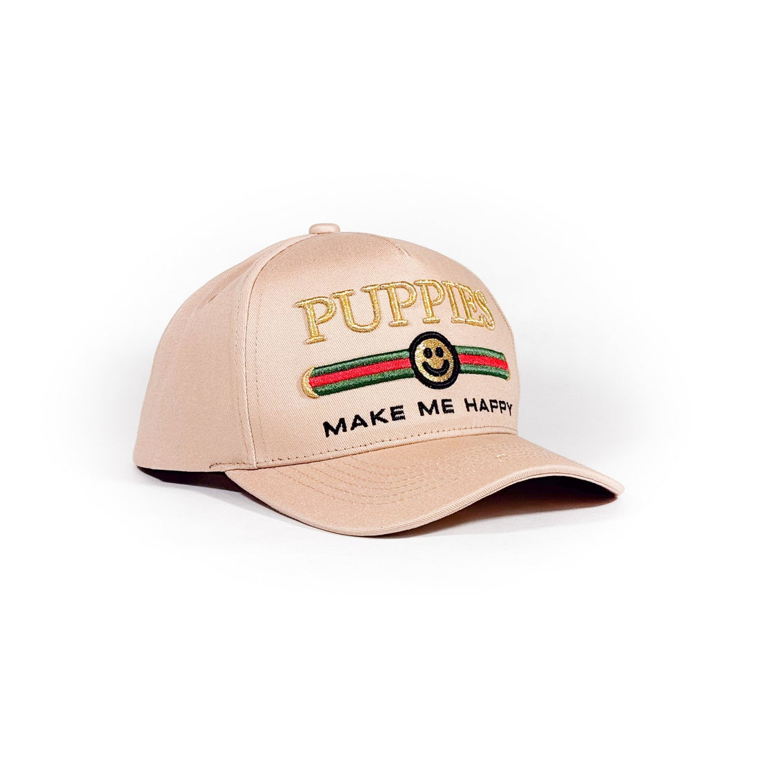 Pup Lux | 5 Panel Snapback | Tan - Puppies Make Me Happy