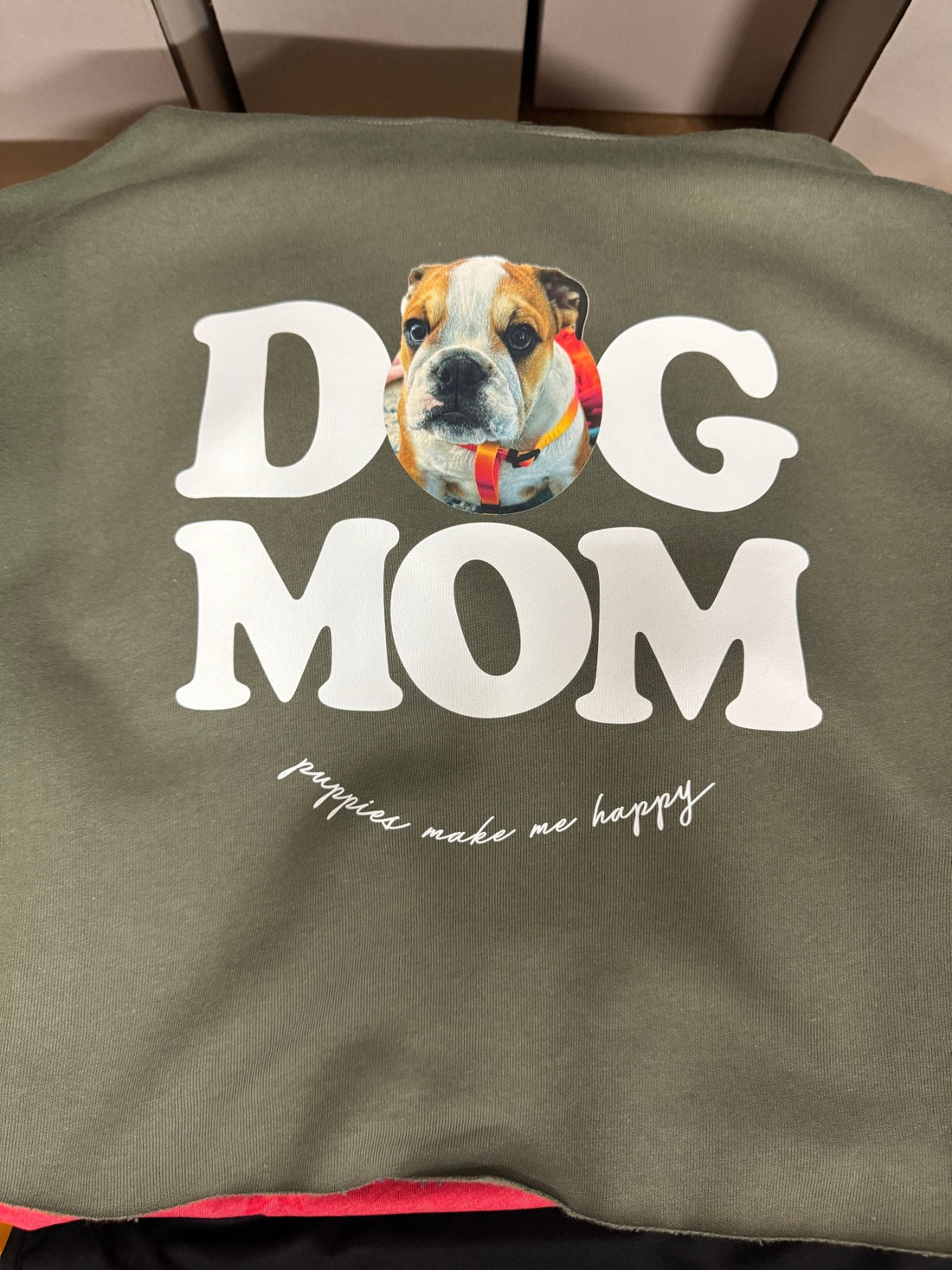 Your Dog Here | Custom Dog Mom Crop Hoodie | Gift for Dog Moms - Puppies Make Me Happy
