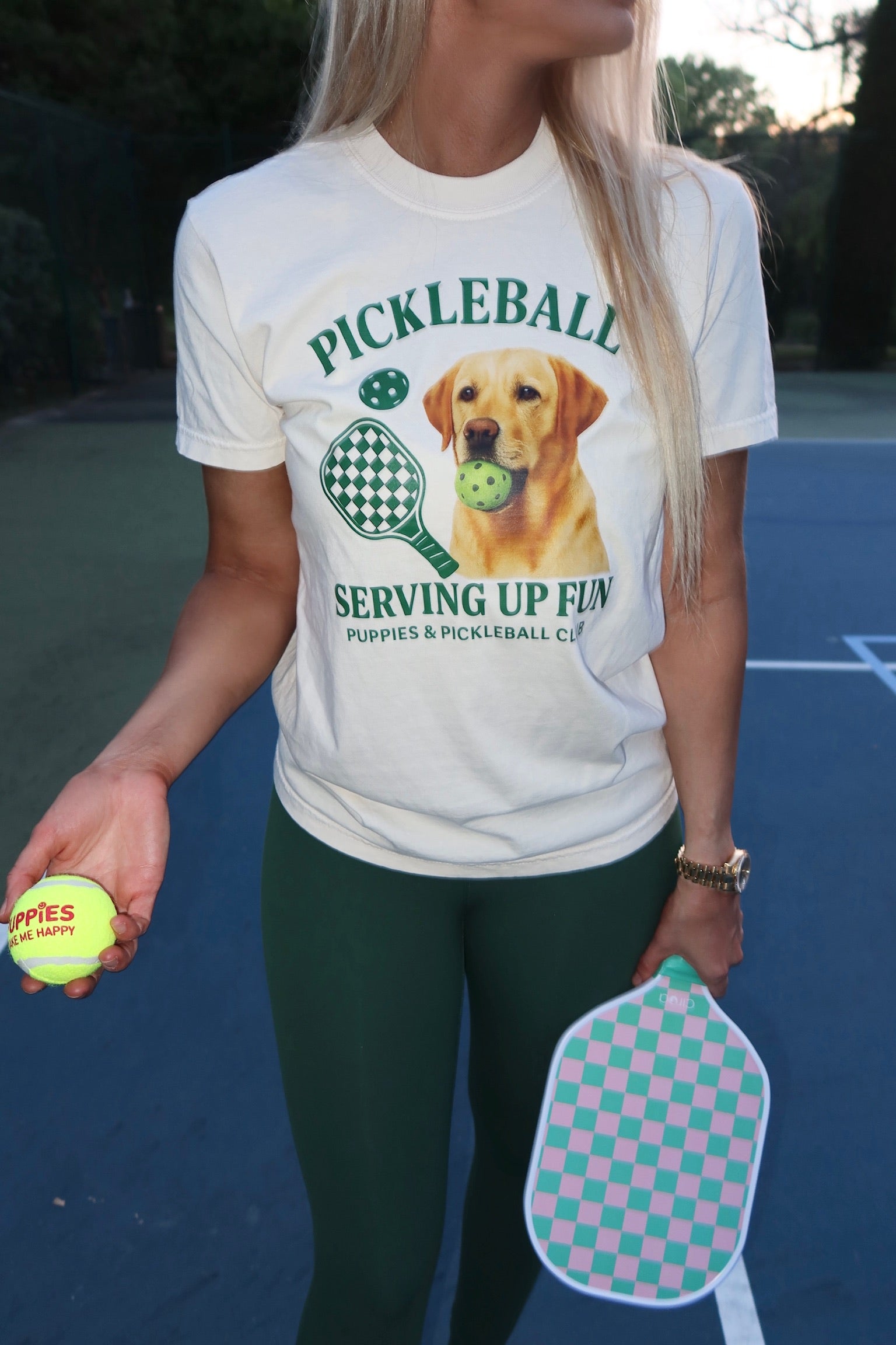 Pickleball Puppies Club Soft Cotton Uni-Sex Crewneck Shirt