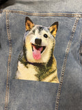 Your Dog Here | Custom Your Dog's Face | Uni - Sex Denim Jean Jacket - Puppies Make Me Happy