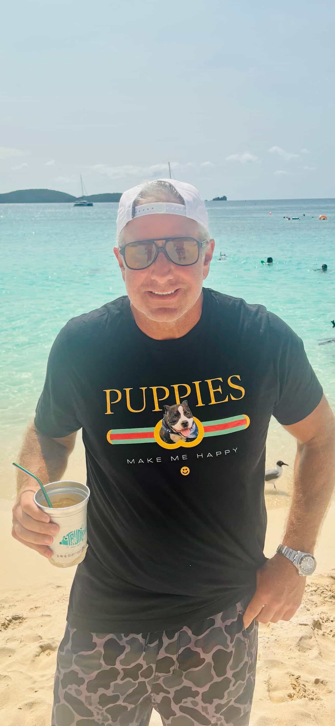 Your Dog Here - Pup Lux | Uni - Sex Tee - Puppies Make Me Happy