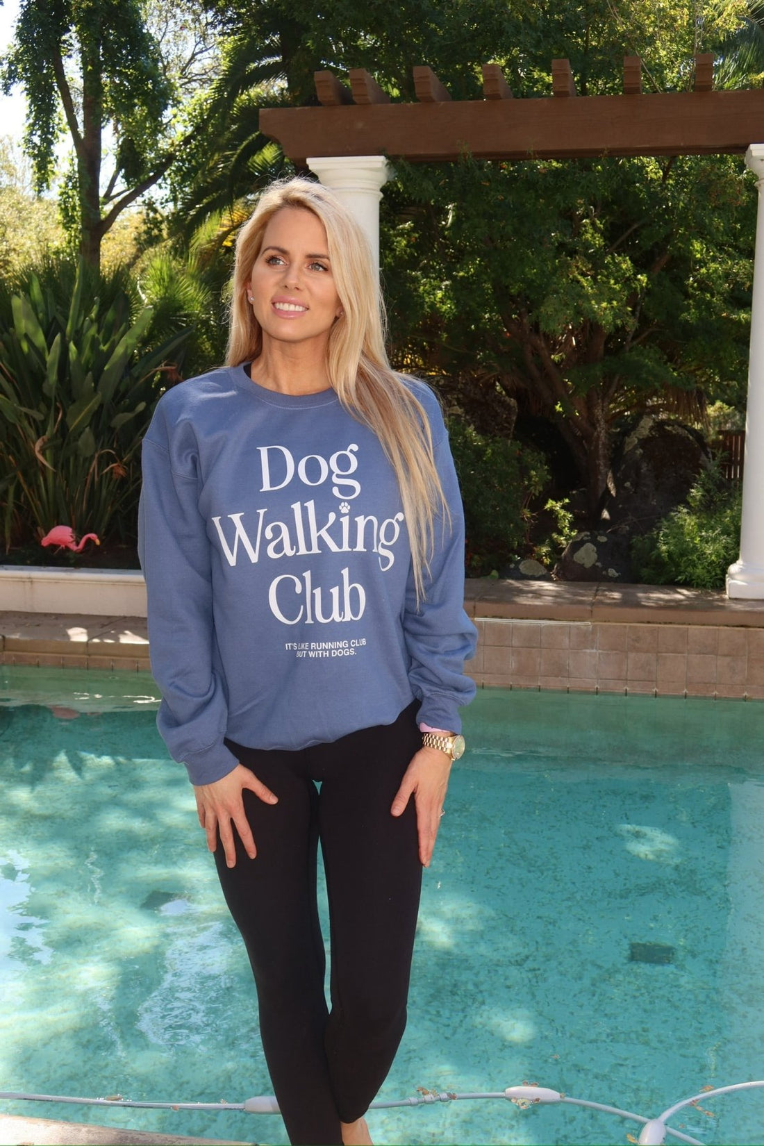 Dog Walking Club | Unisex Sweatshirt | White Font - Puppies Make Me Happy