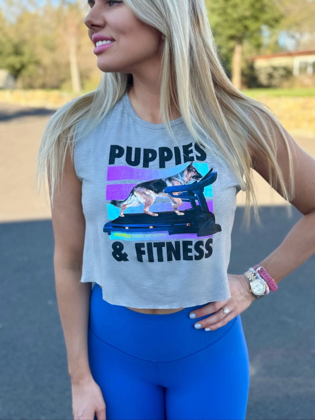 TreadMaster German Shepherd Crop Top | Gift for Dog Lovers - Puppies Make Me Happy