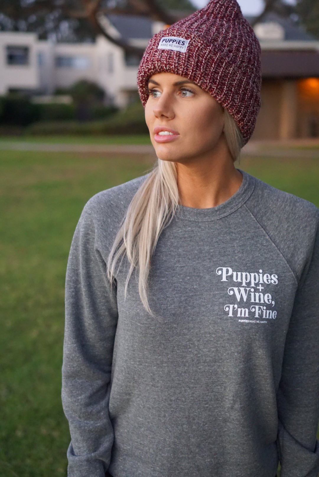 White Label | Midwest Marl Beanie - Puppies Make Me Happy