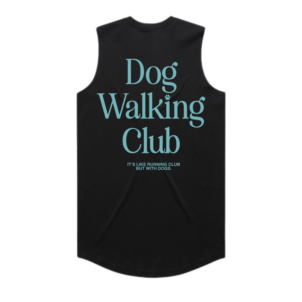 Dog Walking Club | Teal Font | Women's Sleeveless - Puppies Make Me Happy