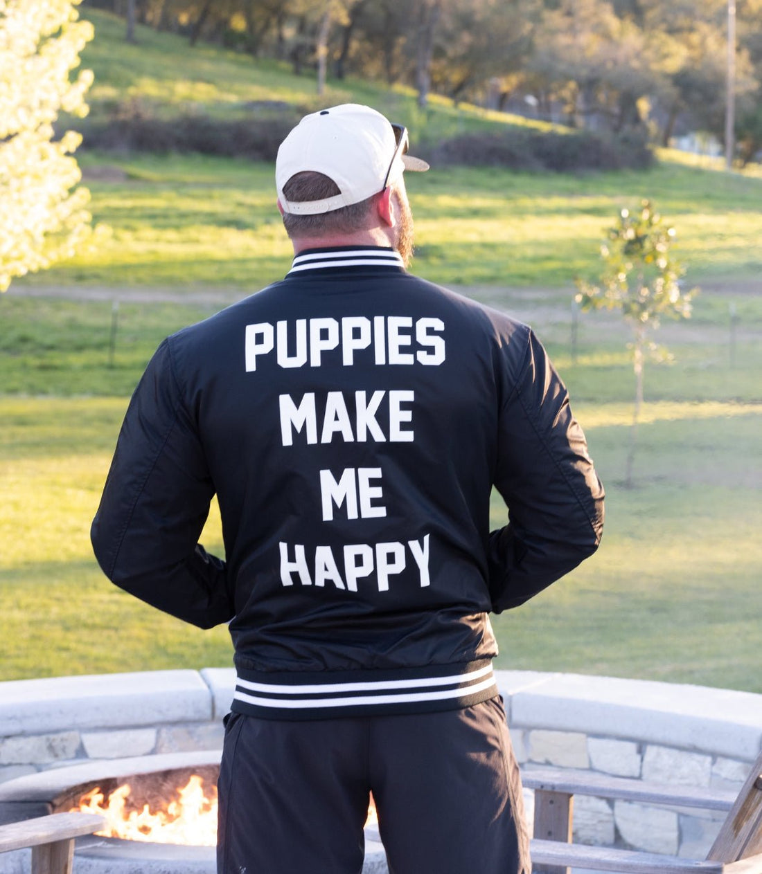 Dog Lovers Varsity Jacket | Gift for Dog Owners & Pup Parents - Puppies Make Me Happy