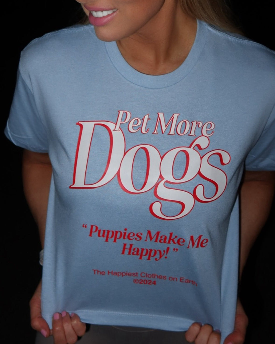 Pet More Dogs Crop Top | Gift for Dog Lovers - Puppies Make Me Happy