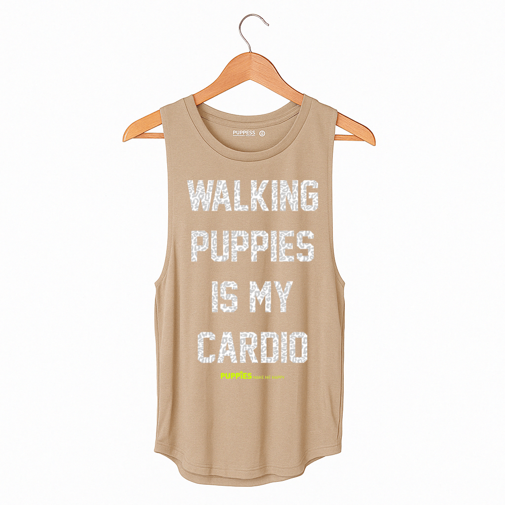 Walking Puppies is my Cardio | Women's Sleeveless - Puppies Make Me Happy