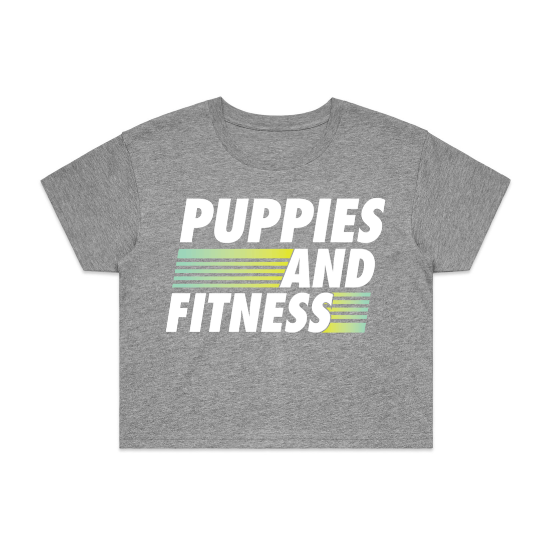 Fitness Club Logo | Crop Tee - Puppies Make Me Happy