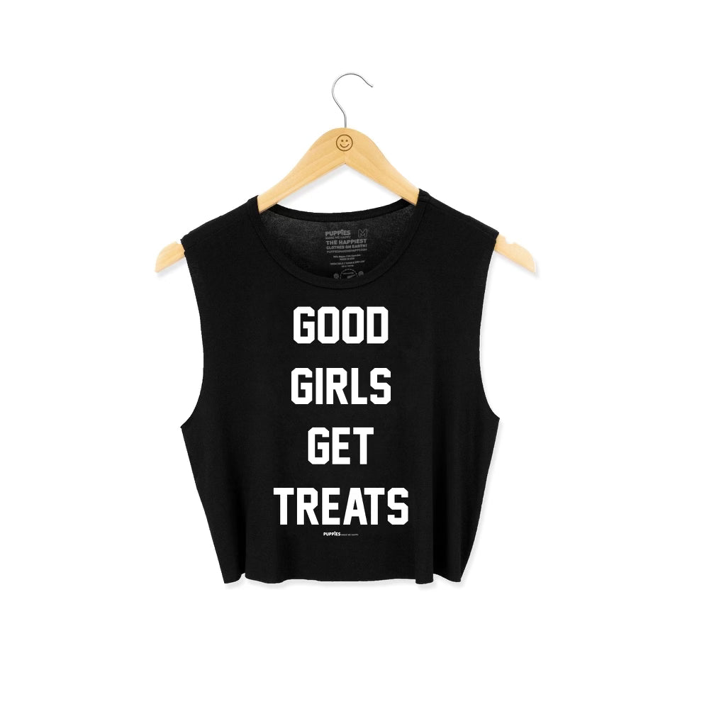 Good Girls Get Treats Crop Top | Gift for Dog Moms & Dog Lovers - Puppies Make Me Happy