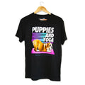 Puppies & Yoga Original | Uni - Sex Crewneck Tee - Puppies Make Me Happy