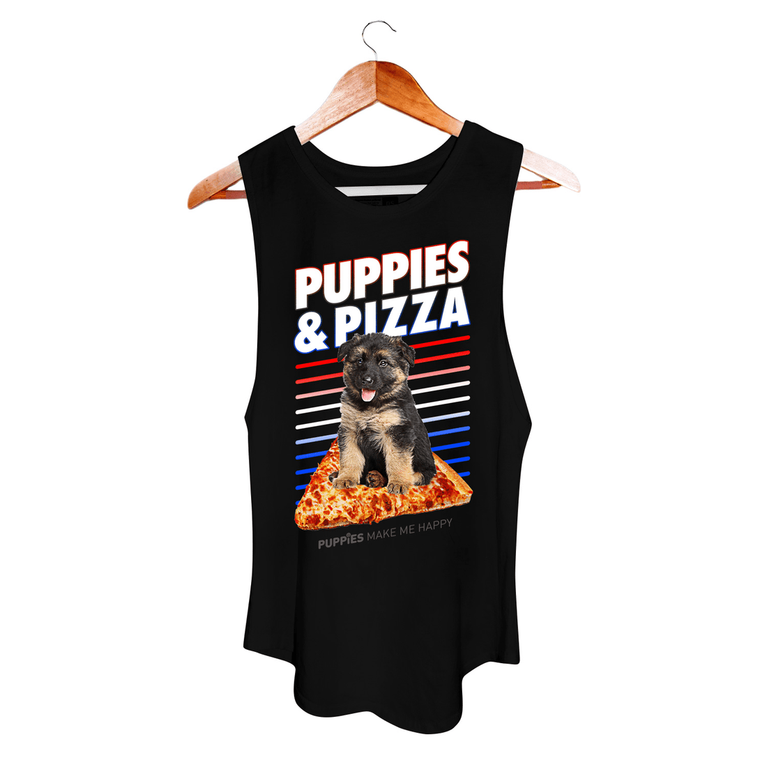 Puppies & Pizza | Puppies Soft Women's Sleeveless Tank - Puppies Make Me Happy