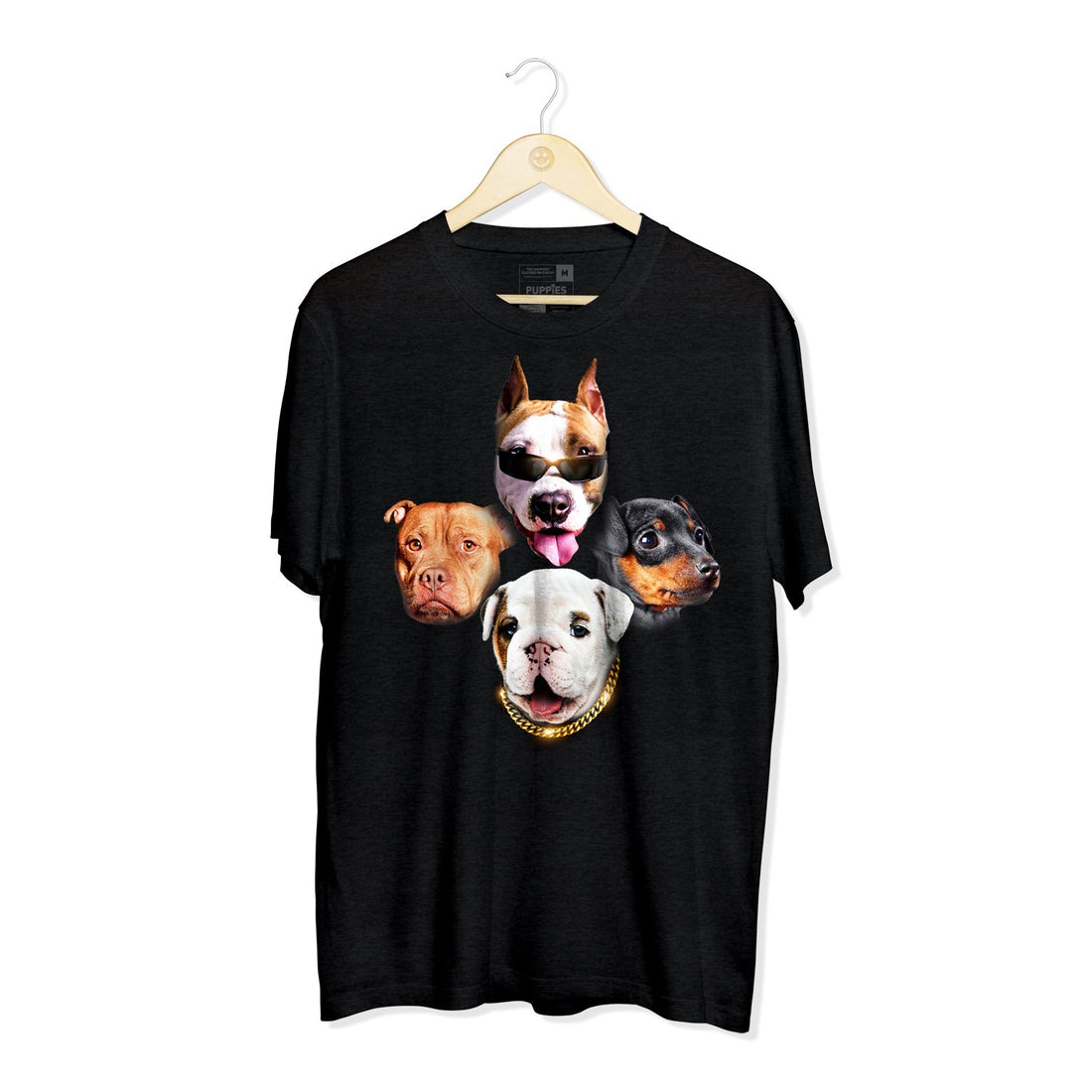 Pet Row | Uni - Sex Crewneck Tee - Puppies Make Me Happy