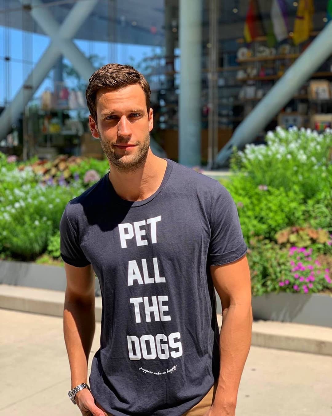 Pet All The Dogs | Uni - Sex Crewneck Tee - Puppies Make Me Happy