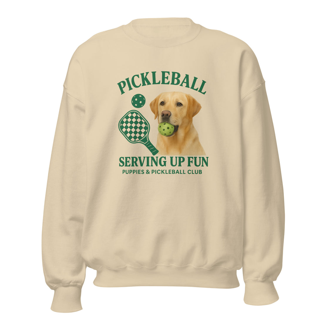 Pickleball Puppies Club | Soft Fleece Unisex Sweatshirt - Puppies Make Me Happy