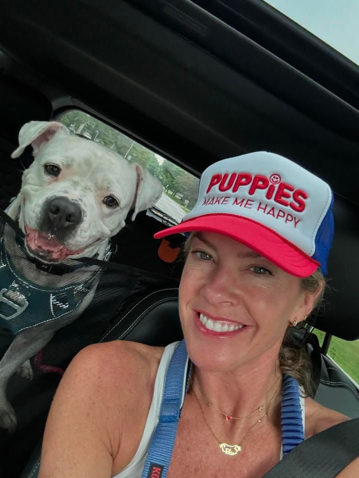 Red White & Blue Puppies | Trucker Hat - Puppies Make Me Happy