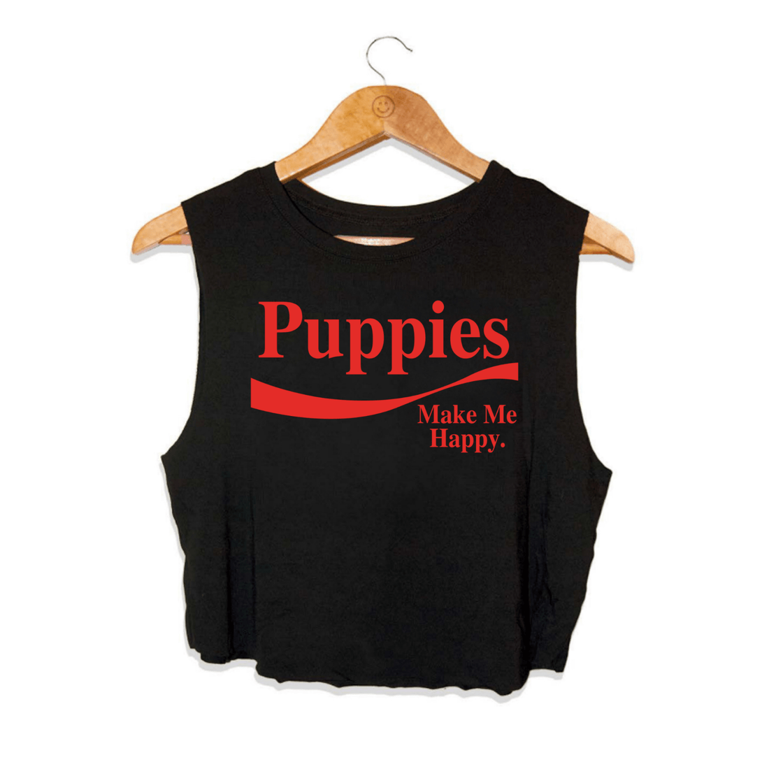 Enjoy Puppies | Women's Crop Tank - Puppies Make Me Happy