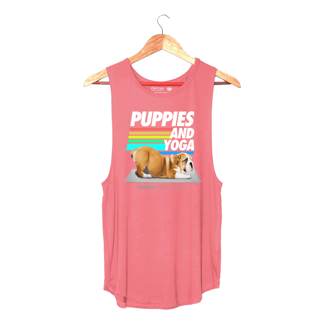 Puppies & Yoga | 2025 Edition | Sleeveless - Puppies Make Me Happy