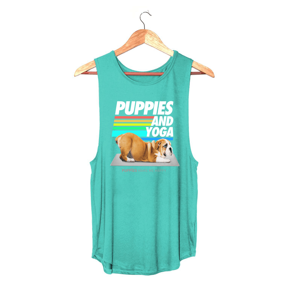 Puppies & Yoga | 2025 Edition | Sleeveless - Puppies Make Me Happy