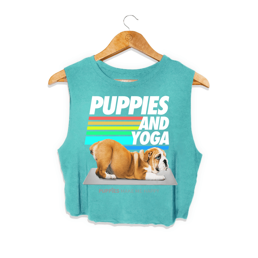 Puppies & Yoga | Custom Dog Crop Top | Gift for Dog Lovers - Puppies Make Me Happy