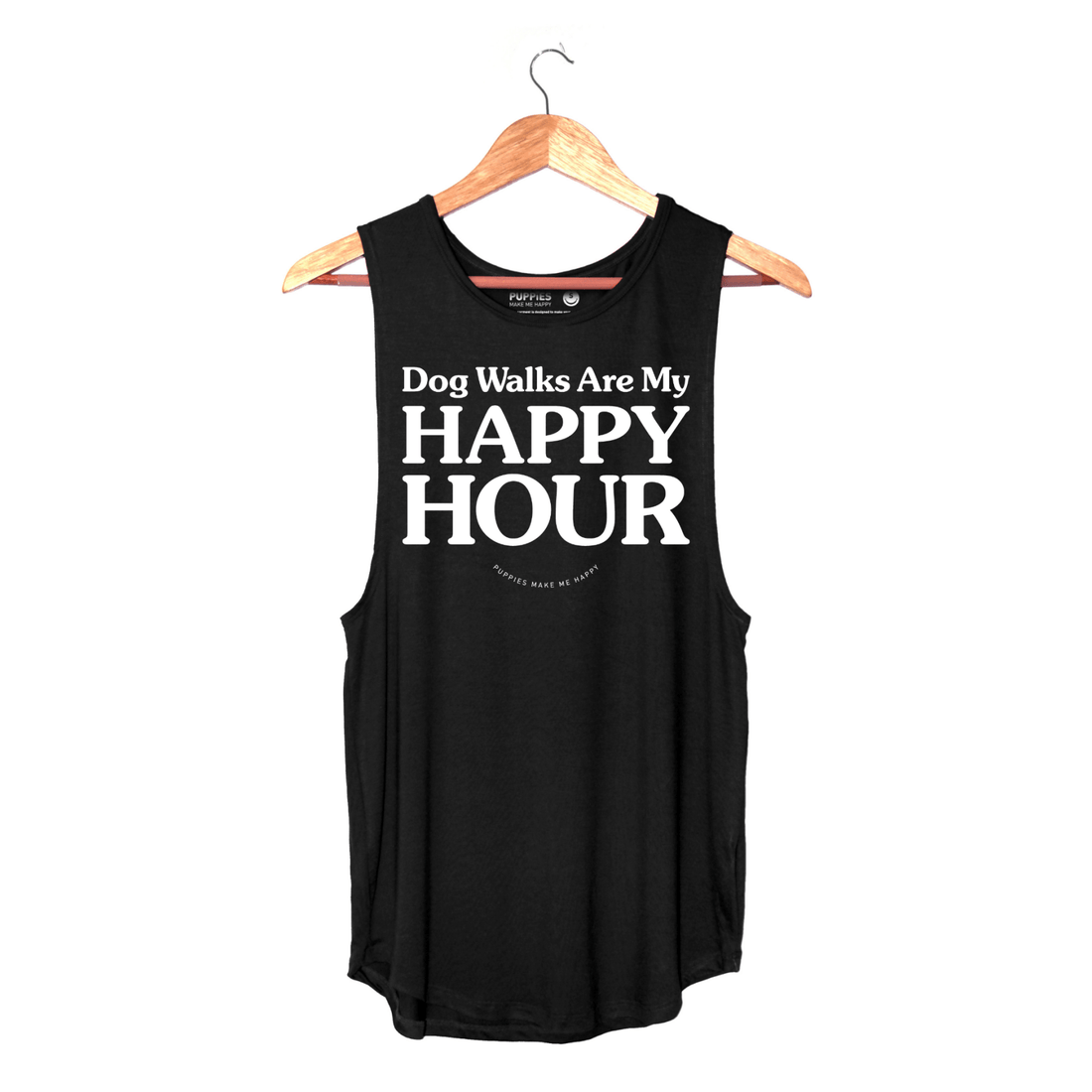 Dog Walks are my Happy Hour | Women's Sleeveless - Puppies Make Me Happy
