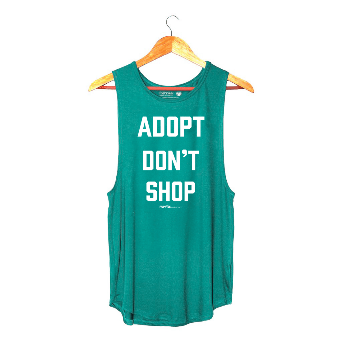 Adopt Don't Shop Sleeveless Top | Gift for Dog Moms | Rescue Dog Shirt - Puppies Make Me Happy