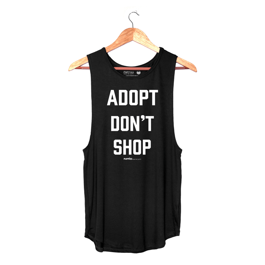 Adopt Don't Shop Sleeveless Top | Gift for Dog Moms | Rescue Dog Shirt - Puppies Make Me Happy