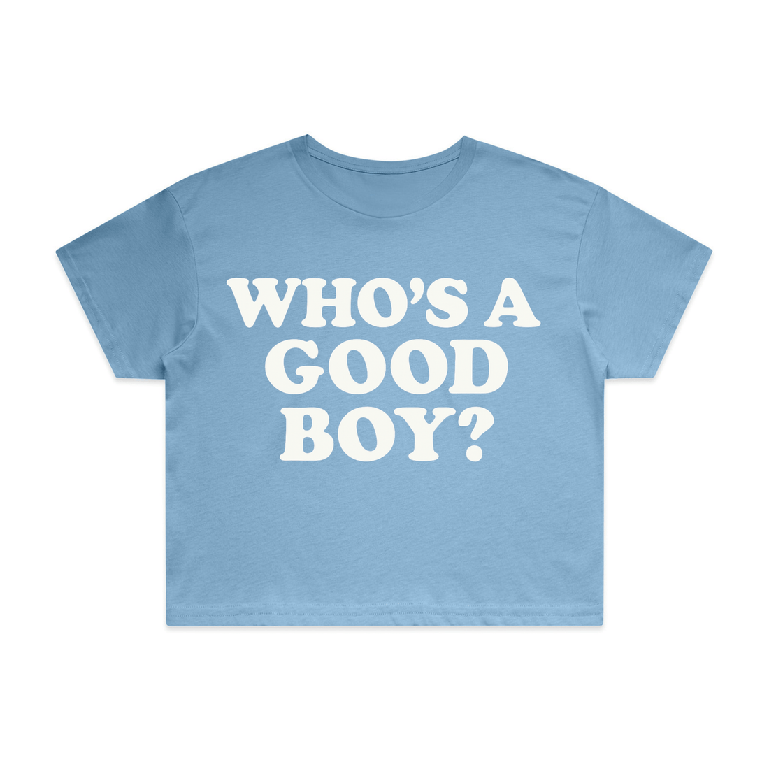 Who's A Good Boy | Relaxed Fit Crop Tee | Gifts for Dog Lovers - Puppies Make Me Happy