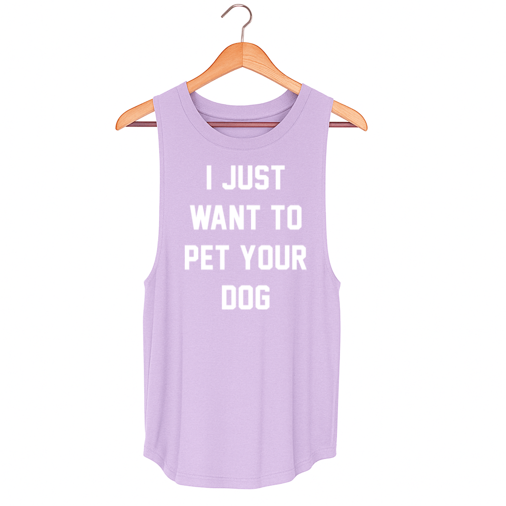 I Just Want to Pet Your Dog | Women's Sleeveless | Made in USA - Puppies Make Me Happy