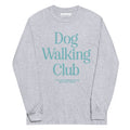 Dog Walking Club | Teal Logo| Men’s Long Sleeve Shirt - Puppies Make Me Happy