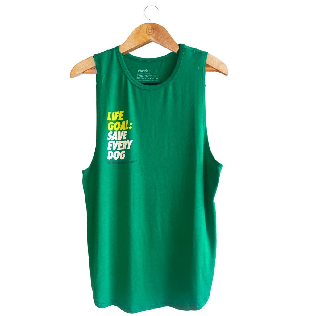Life Goal: Save Every Dog Tank | Gift for Dog Lovers - Puppies Make Me Happy