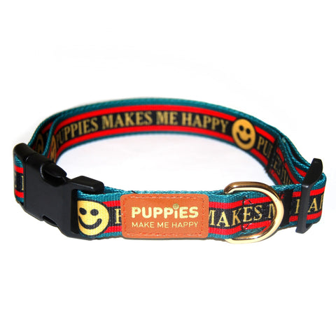 Pup Lux  | Dog Collar - Puppies Make Me Happy