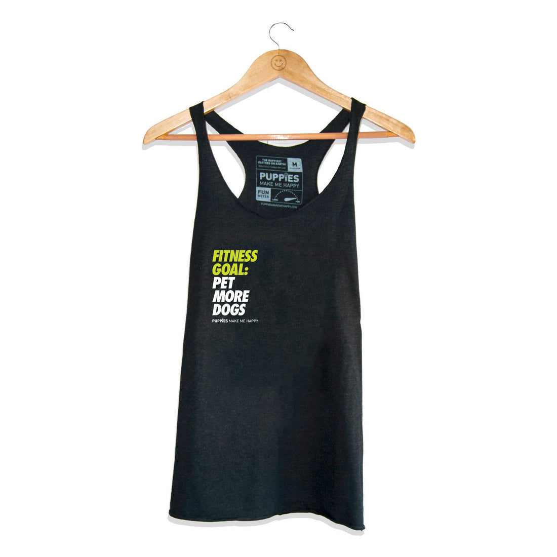 Fitness Goal | Racerback Tank - Puppies Make Me Happy