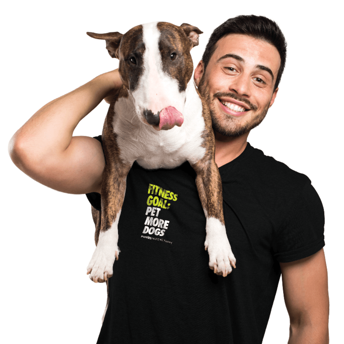 Fitness Goal: Pet More Dogs Uni - Sex Crewneck Shirt | Gift for Dog Lovers - Puppies Make Me Happy