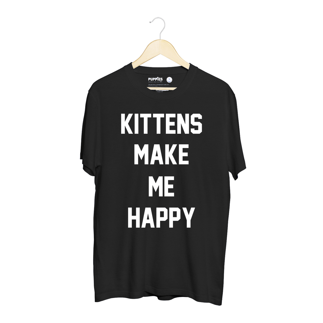 Kittens Make Me Happy Tee | Uni - Sex Crewneck Tee - Puppies Make Me Happy
