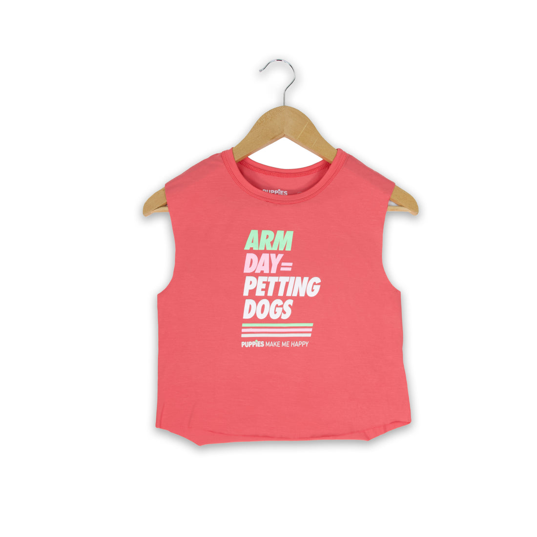 MISPRINT - Arm Day Crop Top | Gift for Dog Lovers & Dog Moms - Puppies Make Me Happy