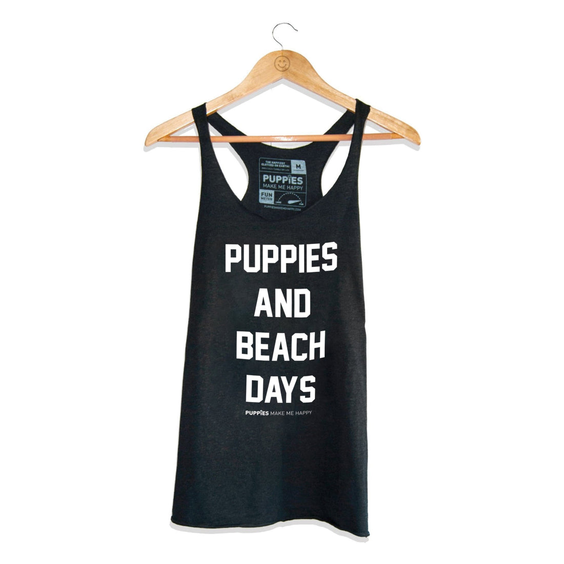 Puppies and Beach | Racerback Tank - Puppies Make Me Happy