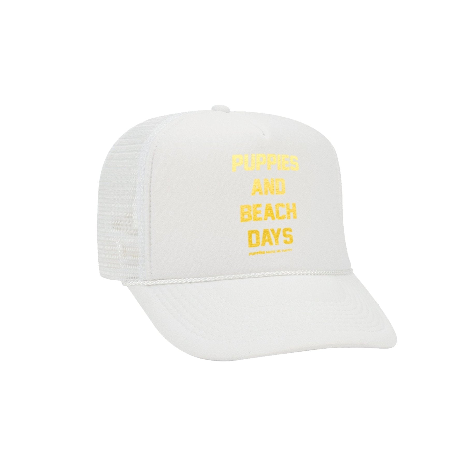 Puppies and Beach | Foam Trucker Hat - Puppies Make Me Happy