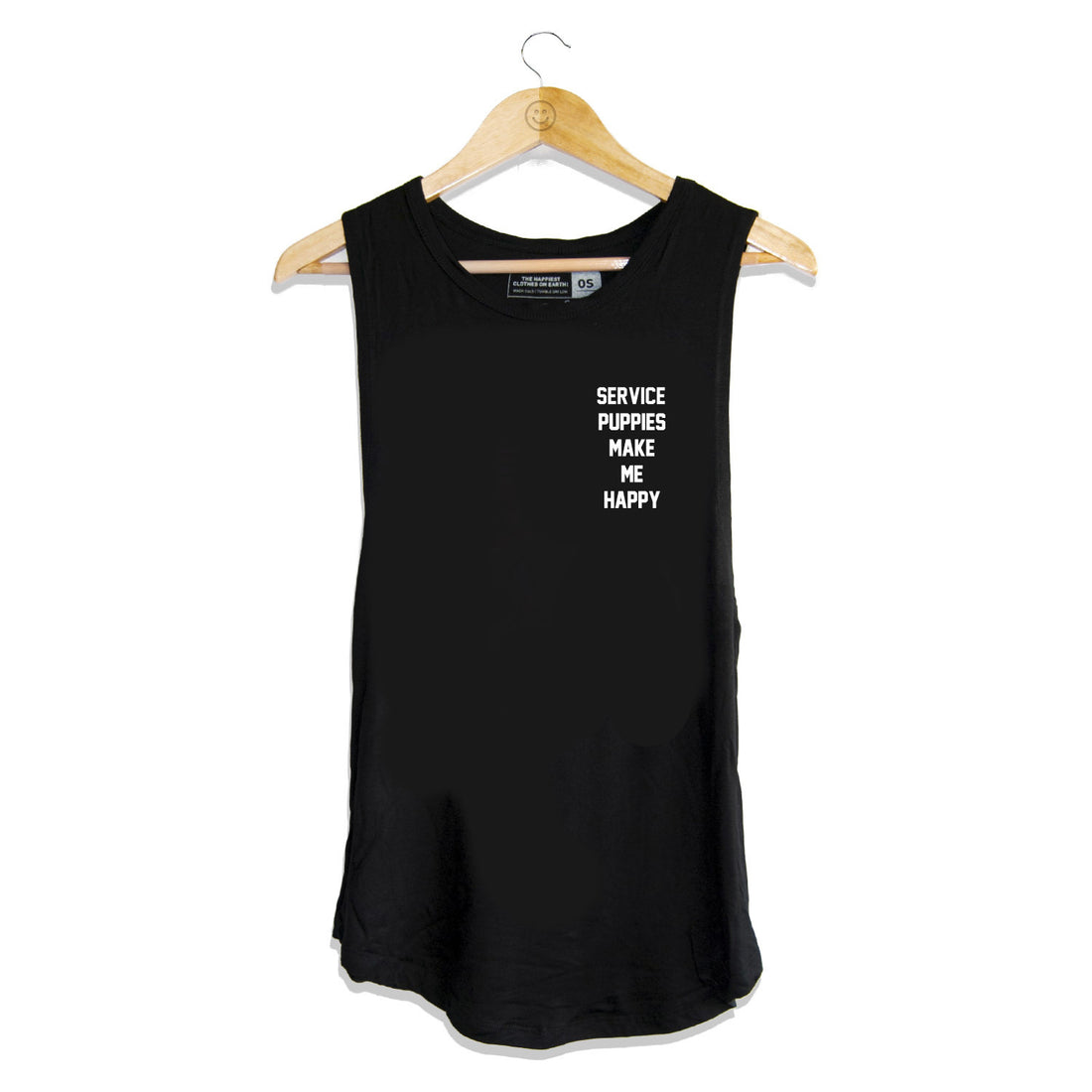 Service Puppies Make Me Happy | Women's Muscle Tank - Puppies Make Me Happy