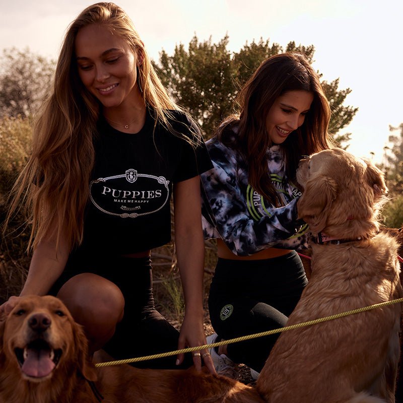 Puppies Milano | Uni - Sex Crewneck Tee - Puppies Make Me Happy