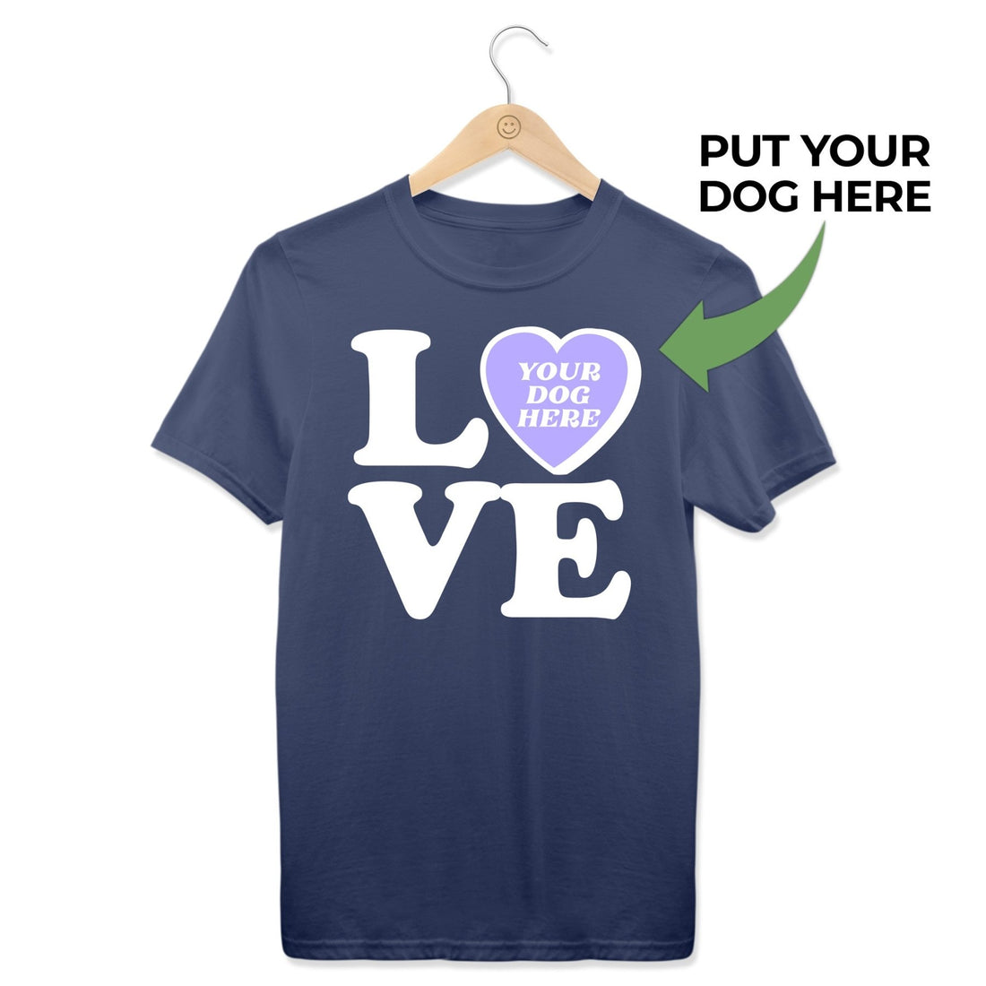 Your Dog Here - Big Love - Uni - Sex Crewneck Tee - Puppies Make Me Happy