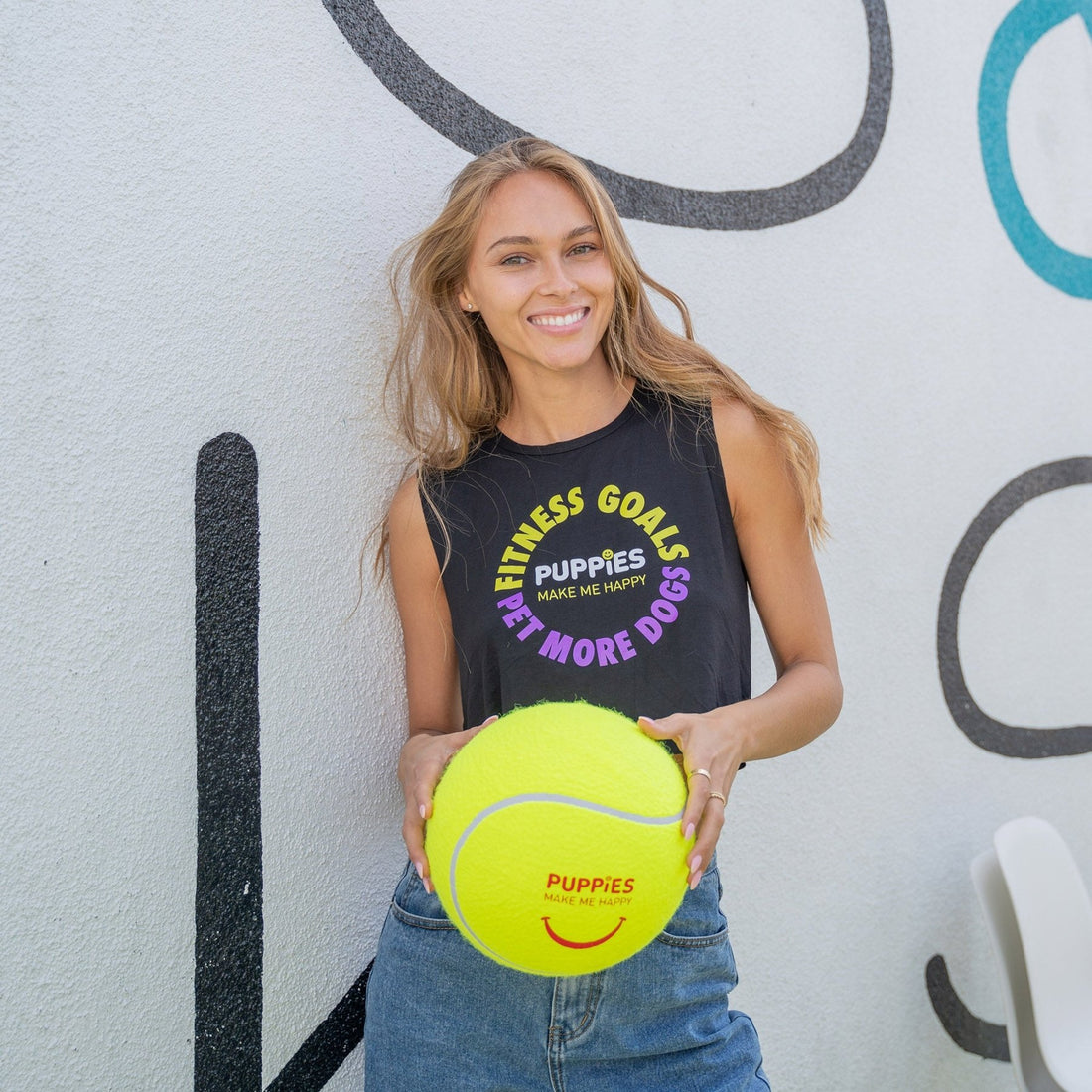 Puppy Fitness Goals | Crop Top - Puppies Make Me Happy