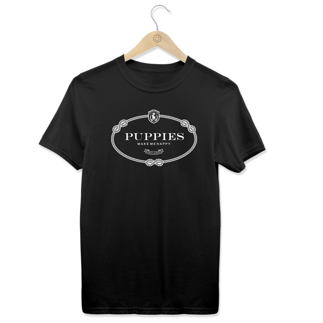 Puppies Milano | Uni - Sex Crewneck Tee - Puppies Make Me Happy