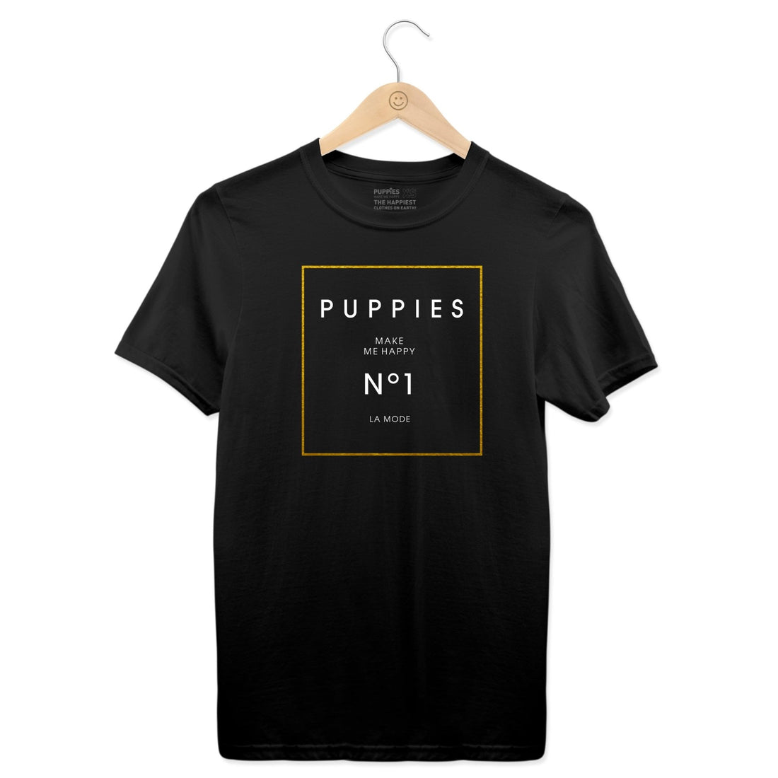 La Mode | Foil Uni - Sex Crewneck Tee - Puppies Make Me Happy