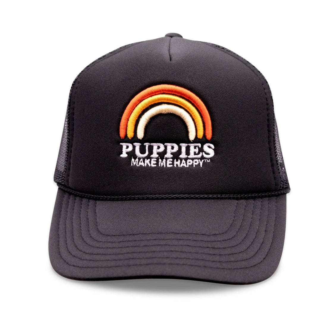 Puppies Rainbow Beach | Foam Trucker Hat - Puppies Make Me Happy