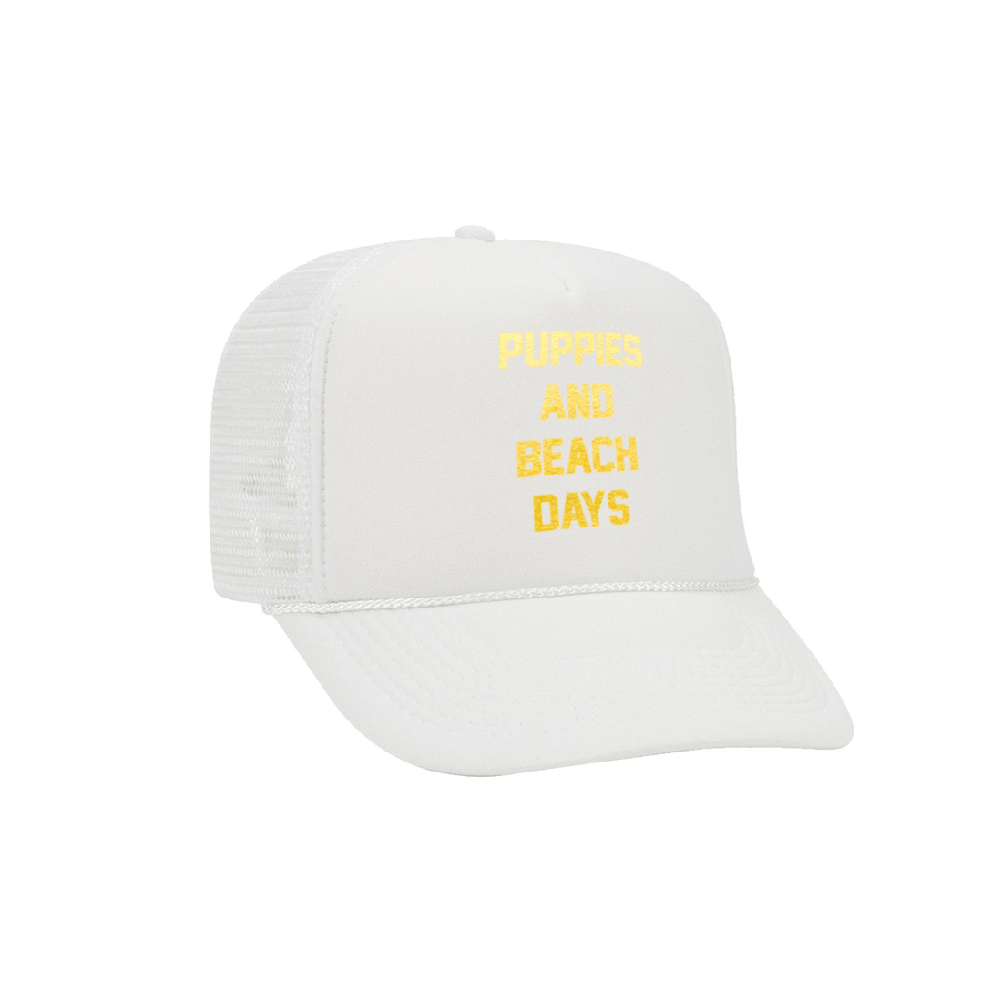 Puppies and Beach | Foam Trucker Hat - Puppies Make Me Happy